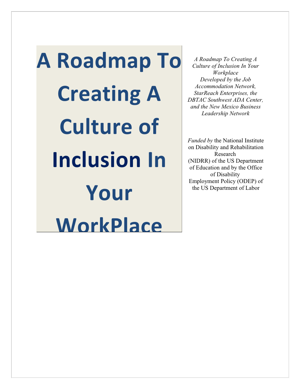 A Roadmap to Creating a Culture of Inclusion in Your Workplace