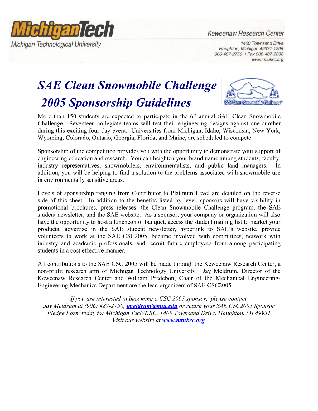 SAE Clean Snowmobile Challenge