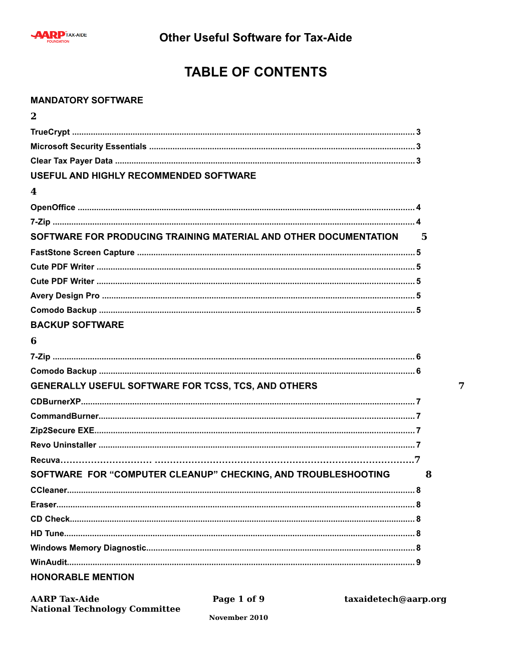 Table of Contents s4