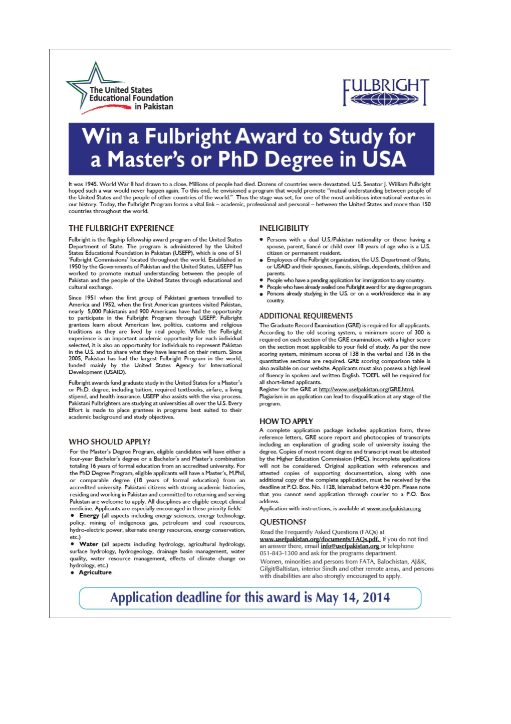 Fulbright Degree Program