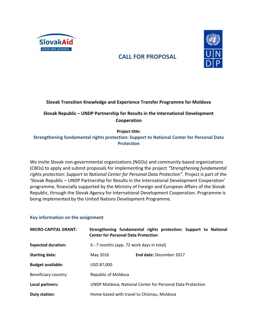 Slovak Transition Knowledge and Experience Transfer Programme for Moldova