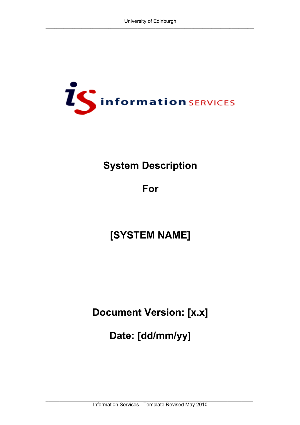 System Documentation Template