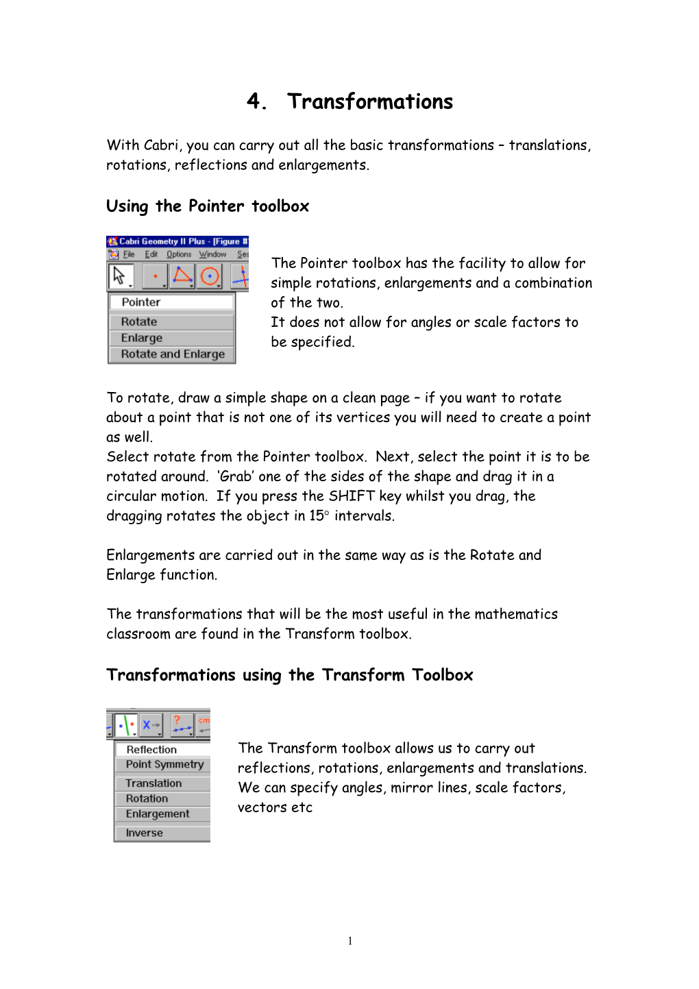 Using the Pointer Toolbox