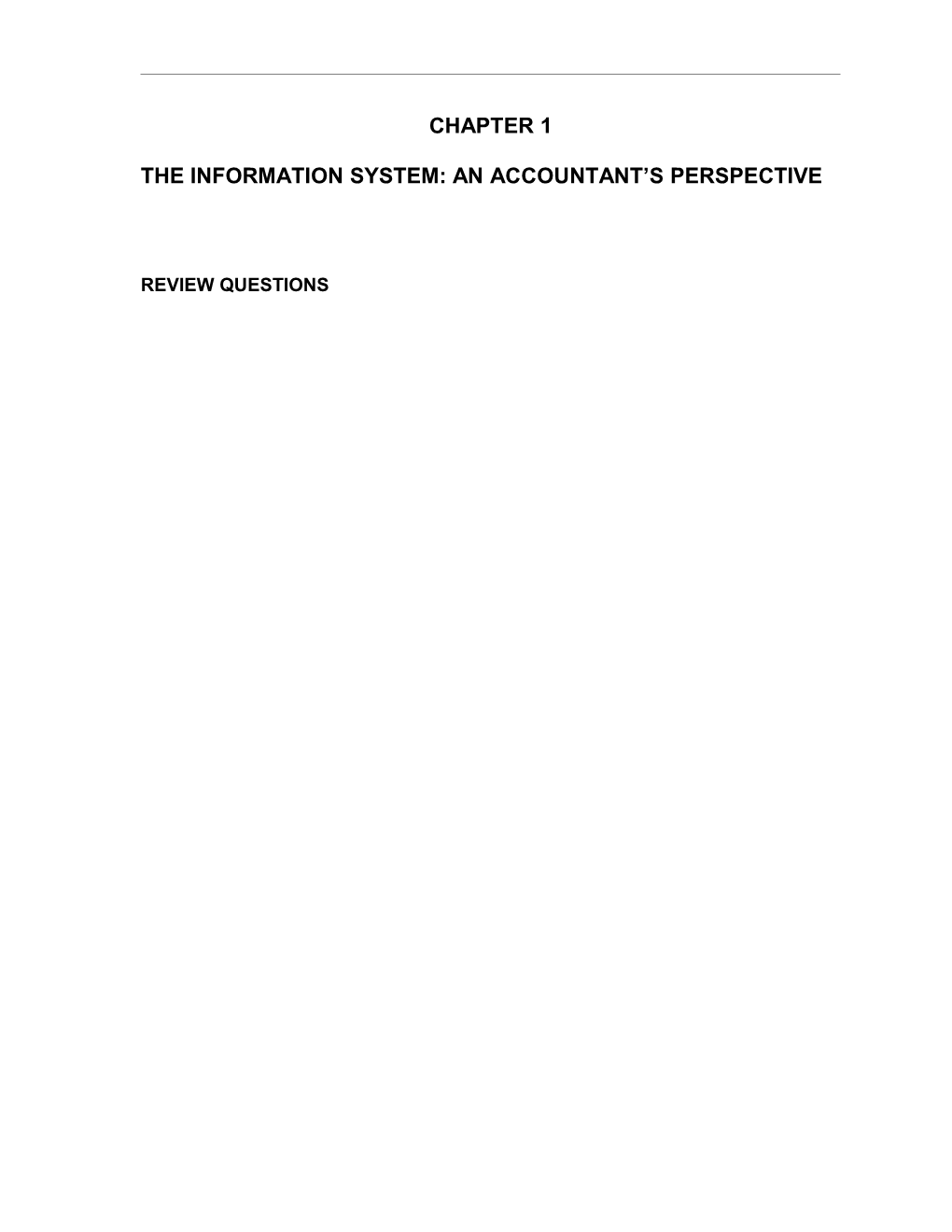 The Information System: an Accountant S Perspective