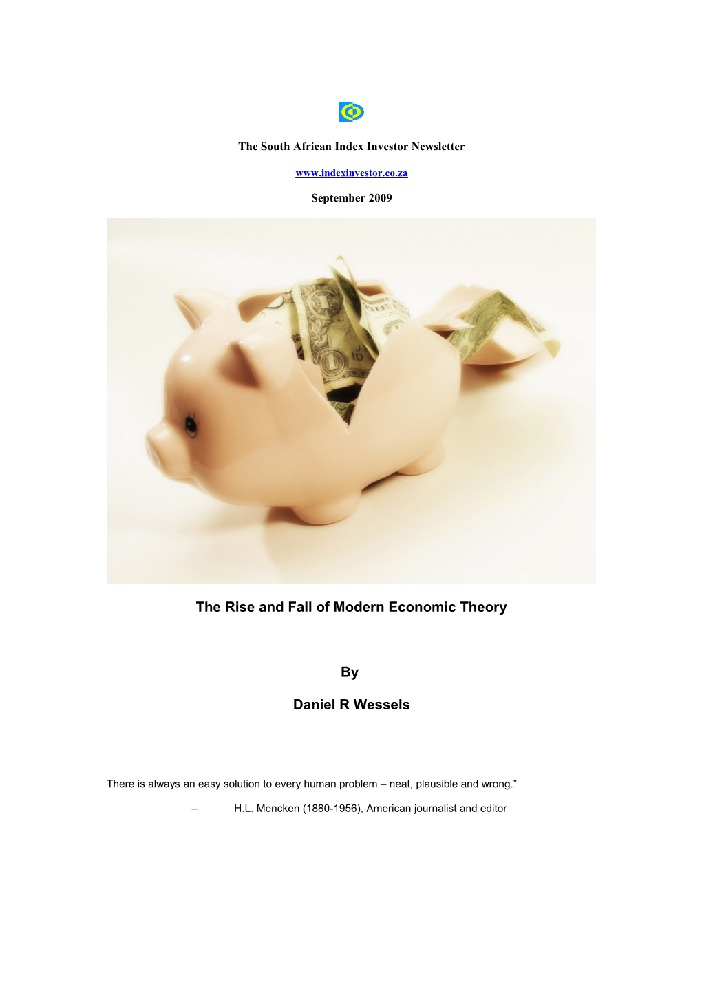 The South African Index Investor Newsletter s1