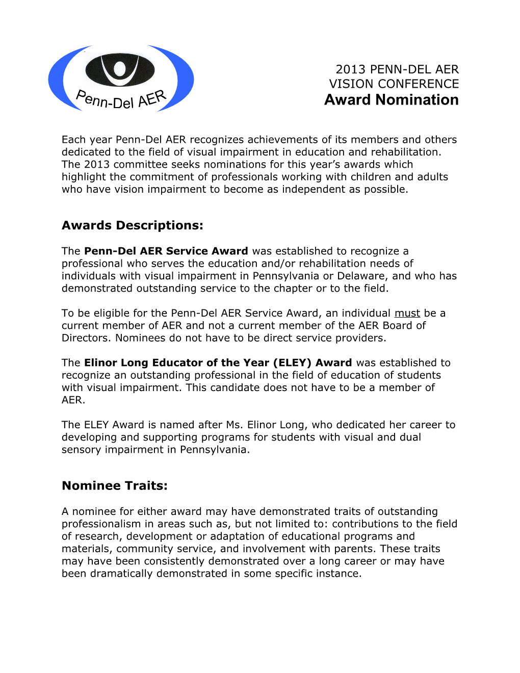 Award Nomination