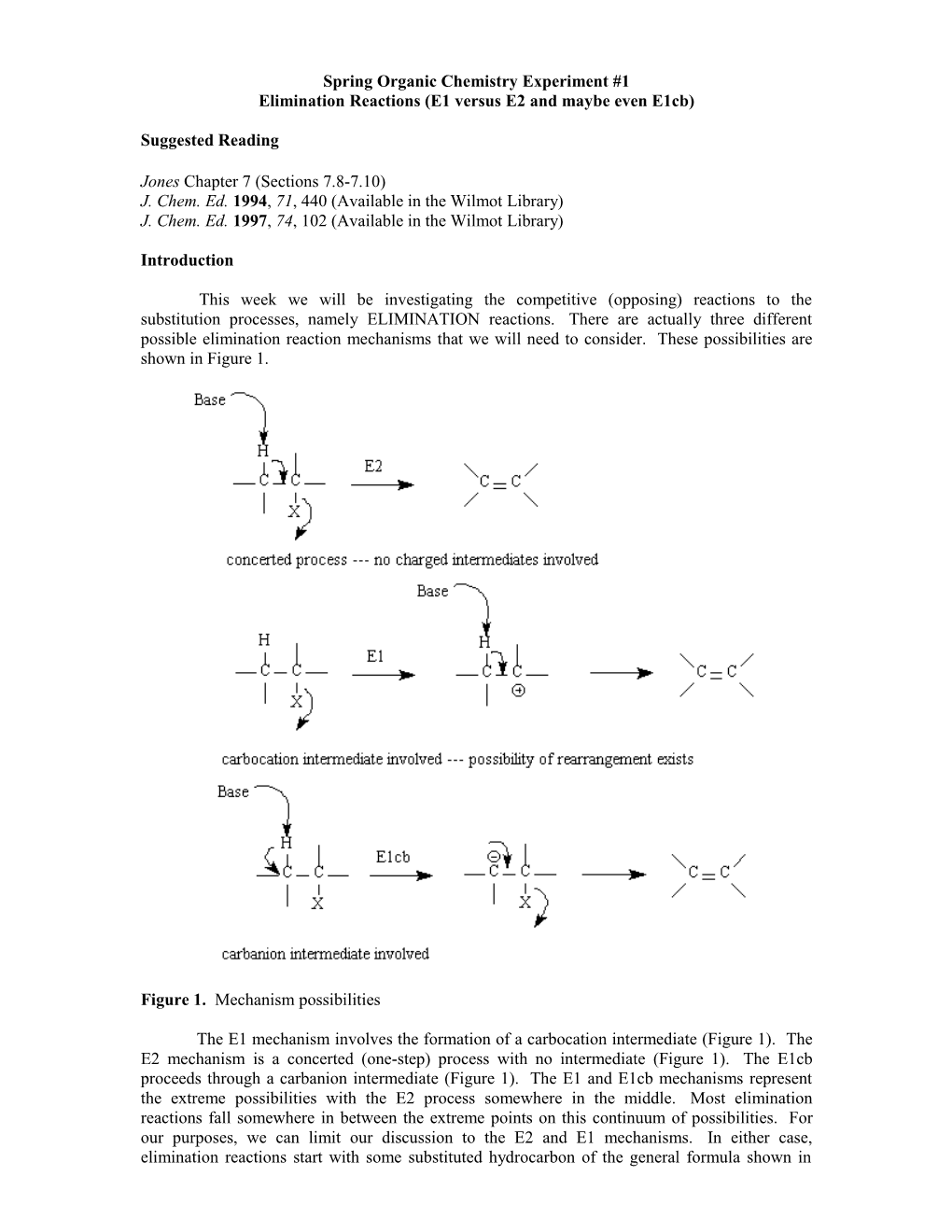 Spring Organic Chemistry Experiment #1