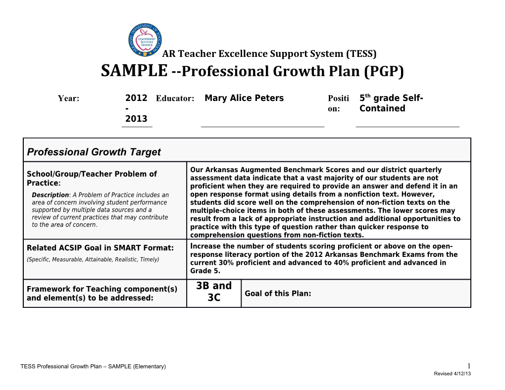 Schoolwide Or Districtwide Problem-Of-Practice