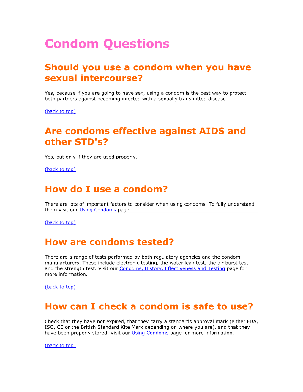 Should You Use a Condom When You Have Sexual Intercourse?