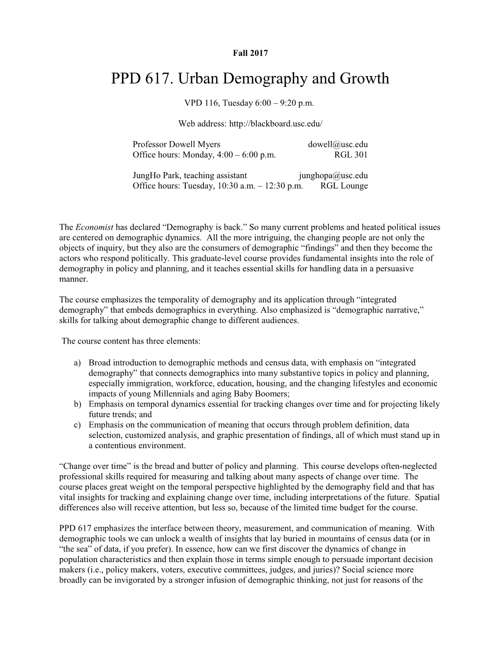 PPD 617. Urban Demography and Growth