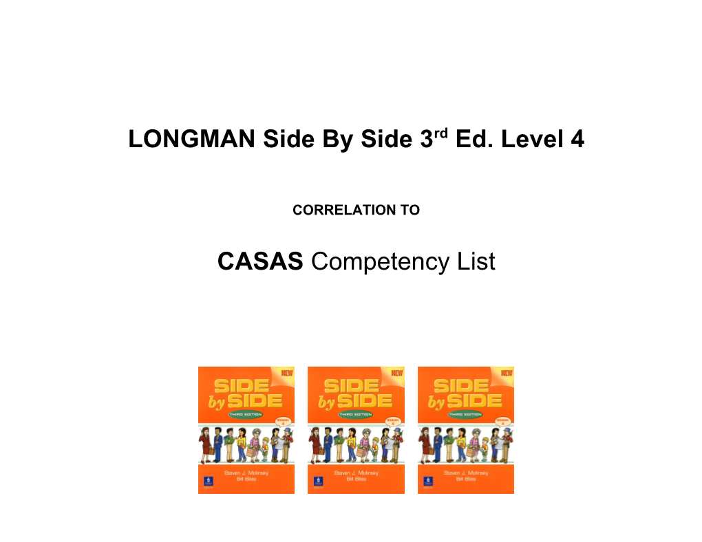 LONGMAN Side by Side 3Rd Ed. Level 4