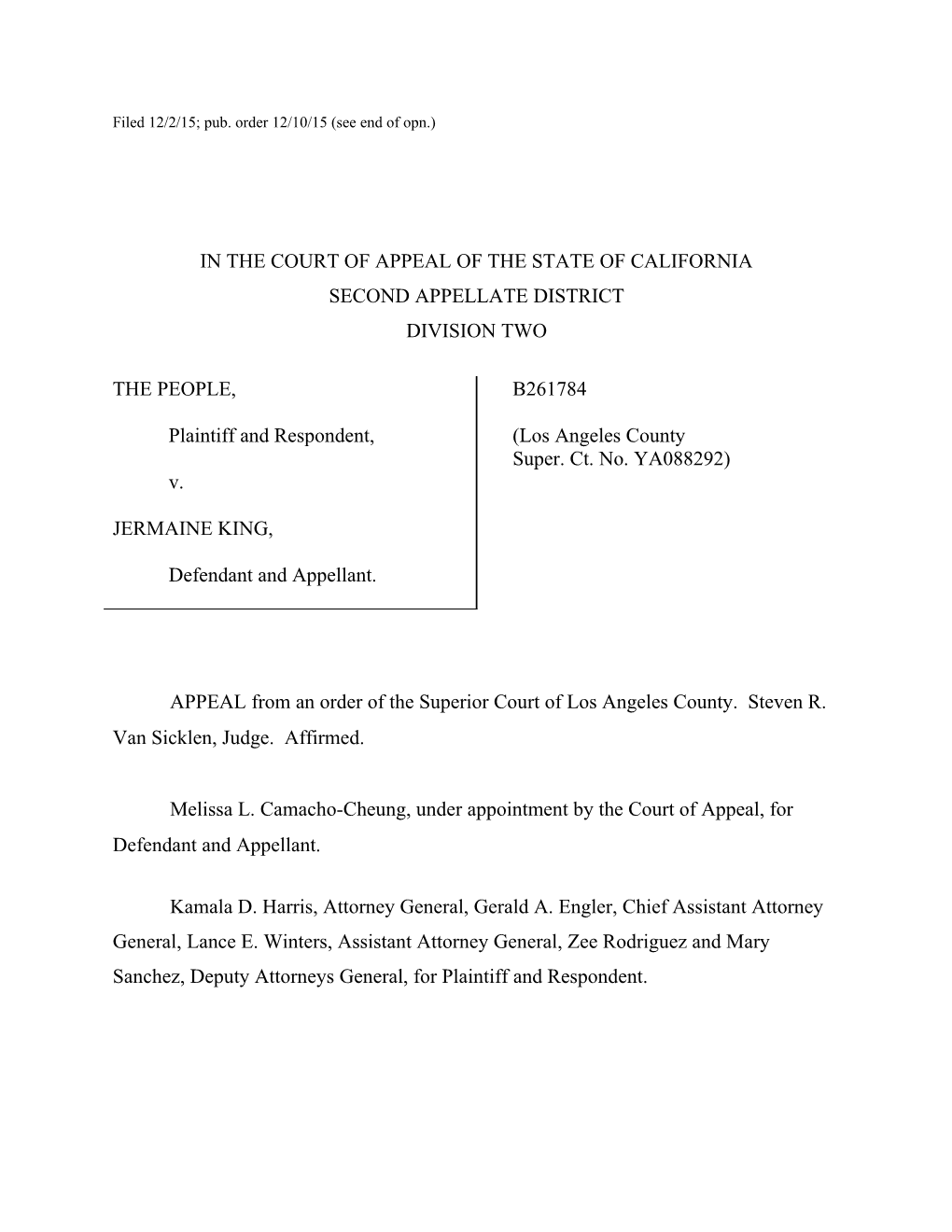 Filed 12/2/15; Pub. Order 12/10/15 (See End of Opn.)