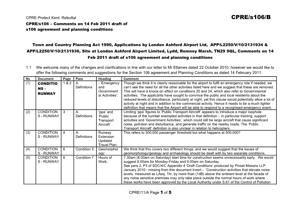 Evidence of Behalf of CPRE Protect Kent