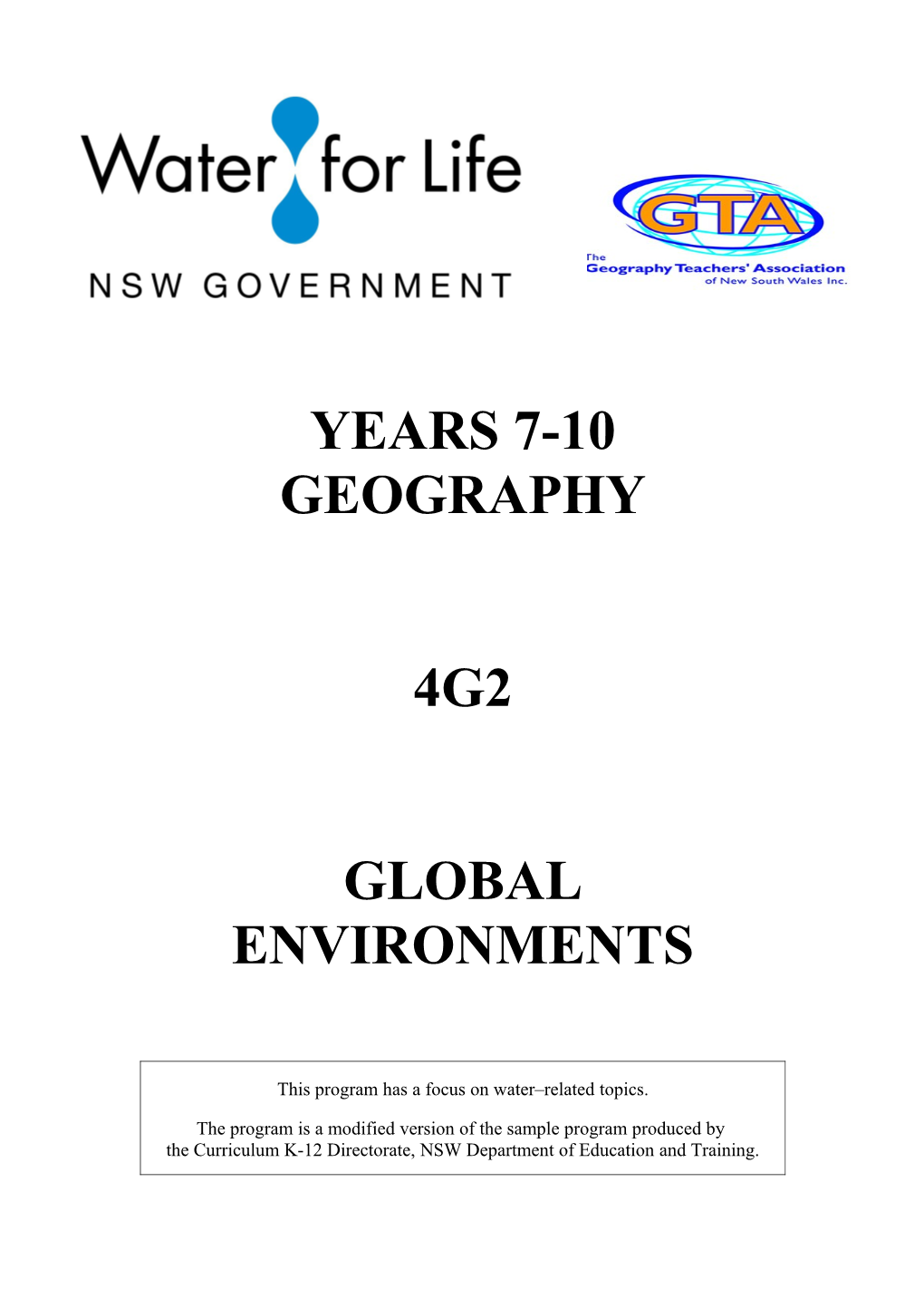 Years 7-10 Geography