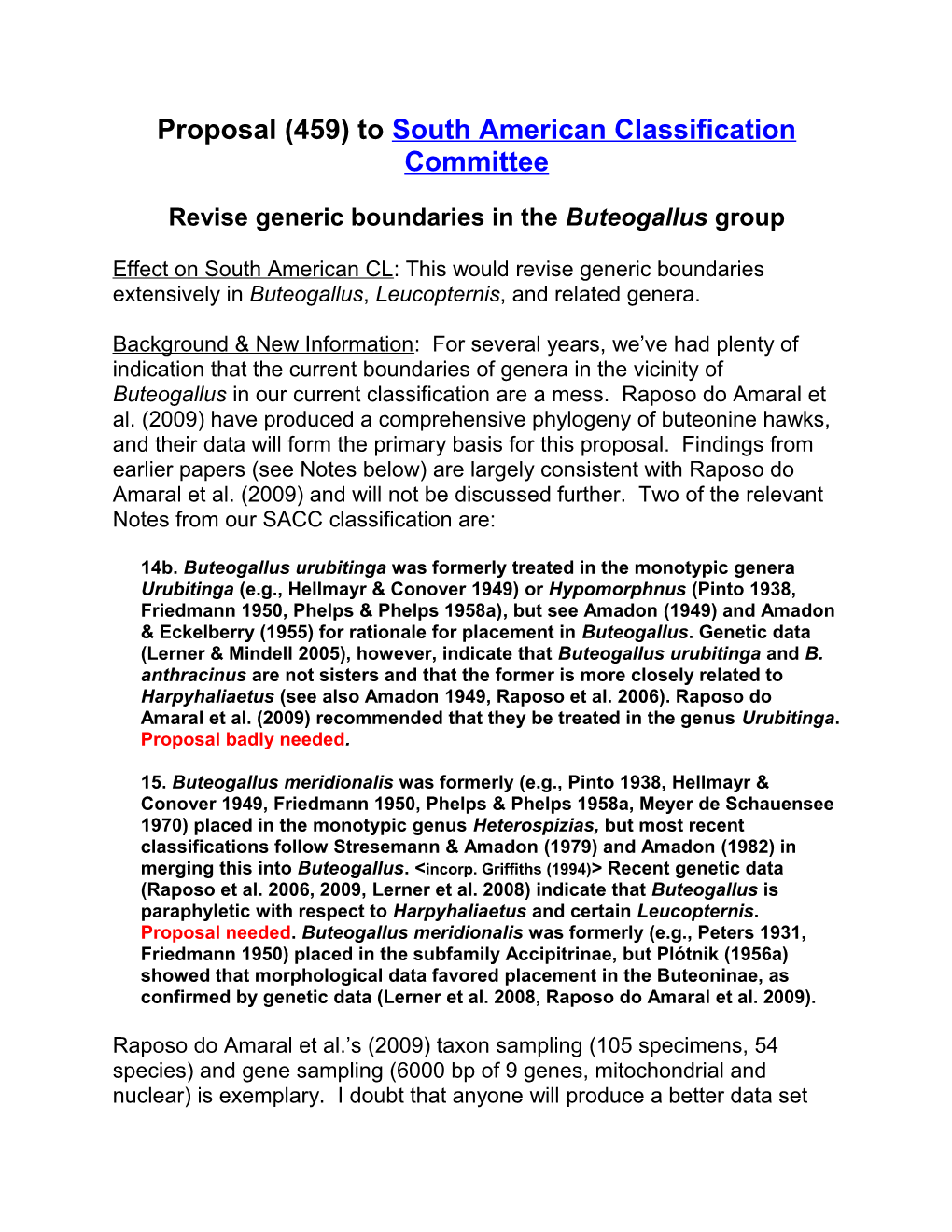 Revise Generic Boundaries in the Buteogallus Group