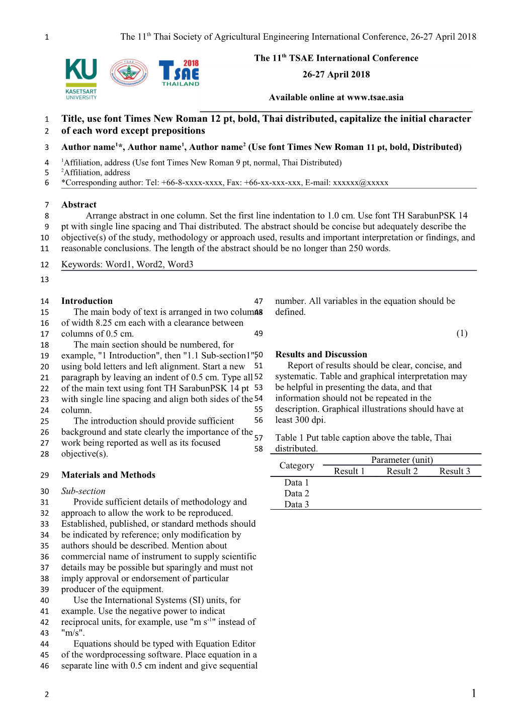 Journal of TSAE Vol. Xx No. X (Xxxx), Xxx Xxx