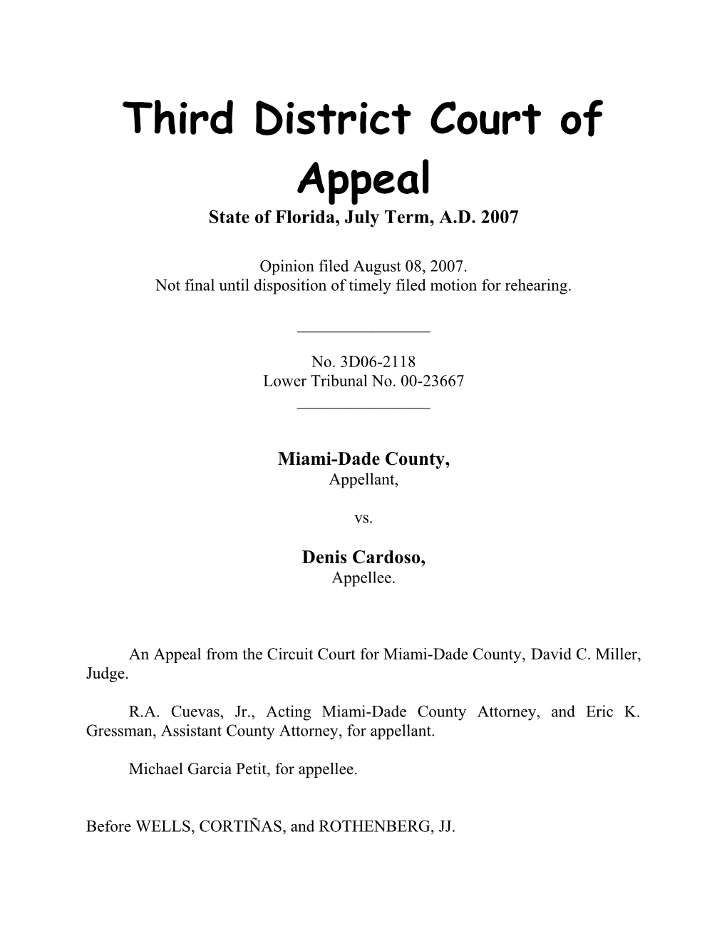 Third District Court of Appeal s5