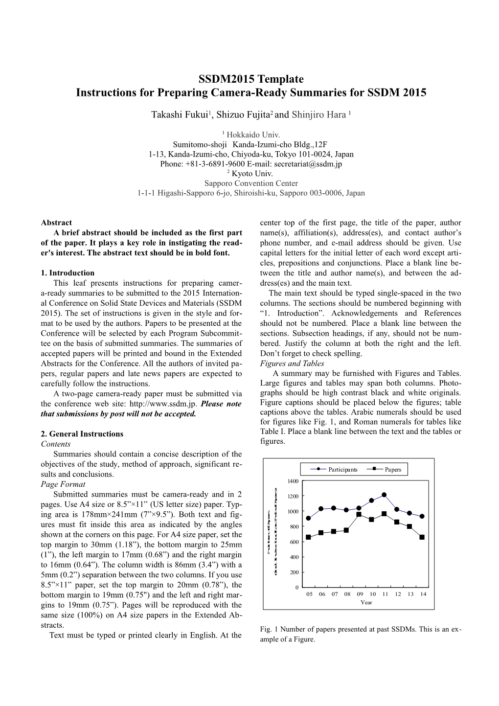 Instructions for Preparing Camera-Ready Summaries for SSDM 2004