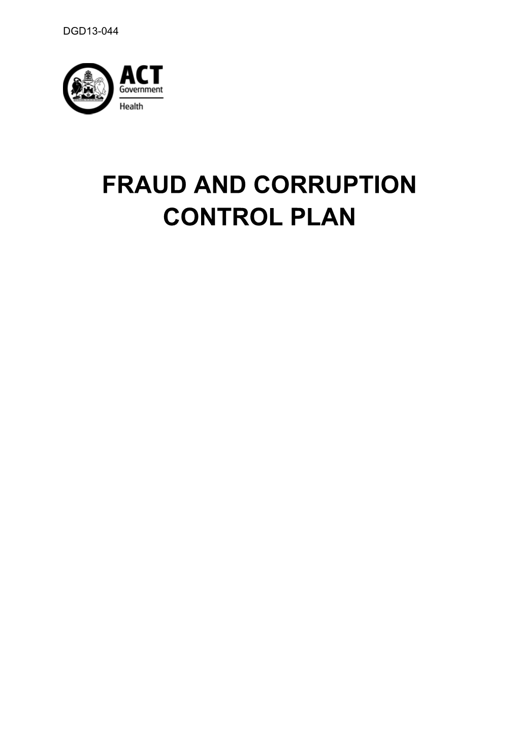 Fraud Control Plan