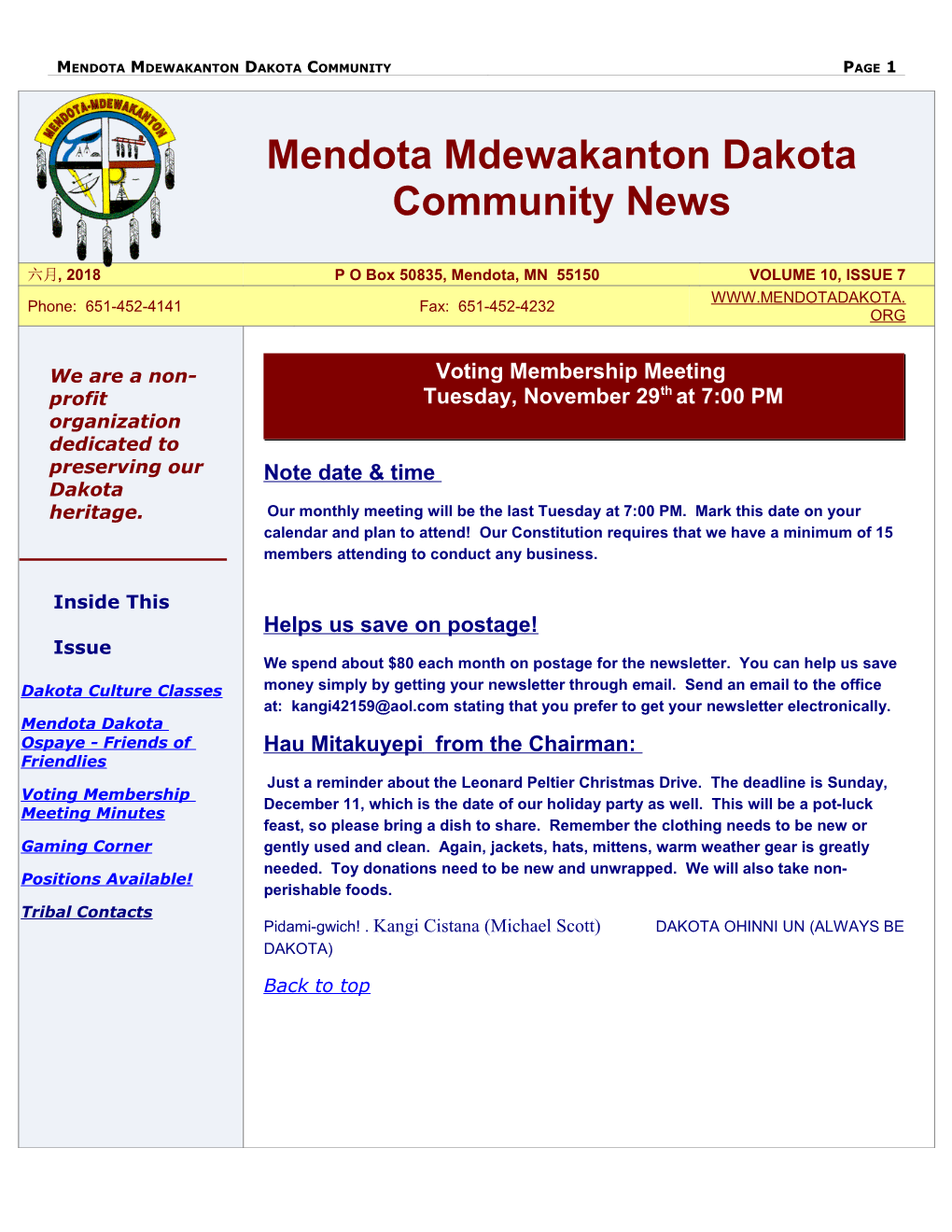 Mendota Mdewakanton Dakota Community