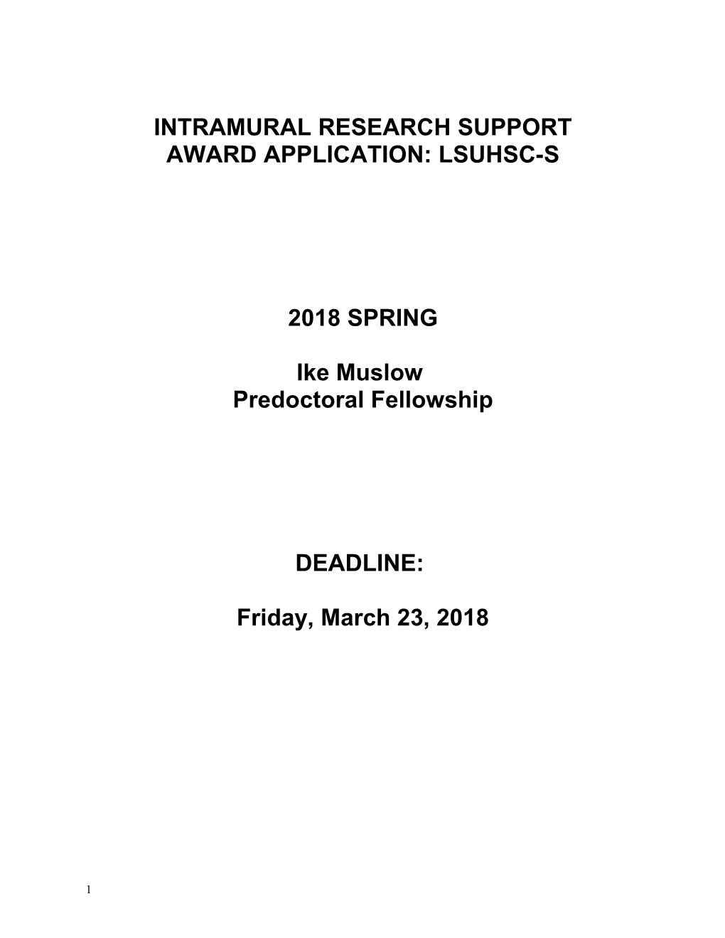 Intramural Research Support