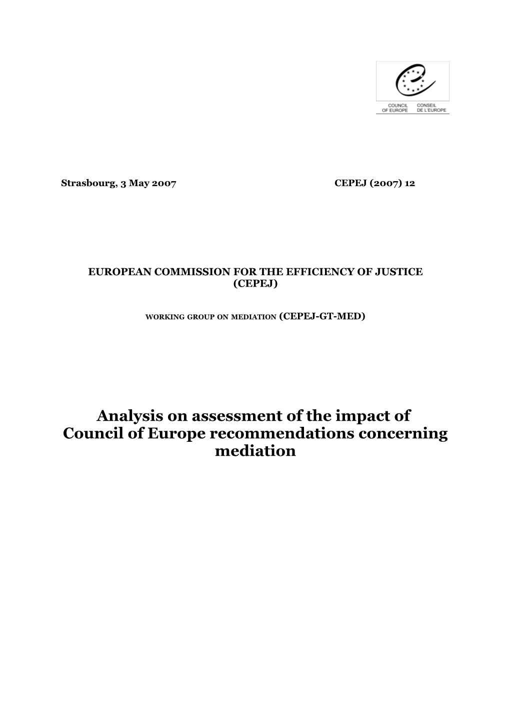 European Commission for the Efficiency of Justice