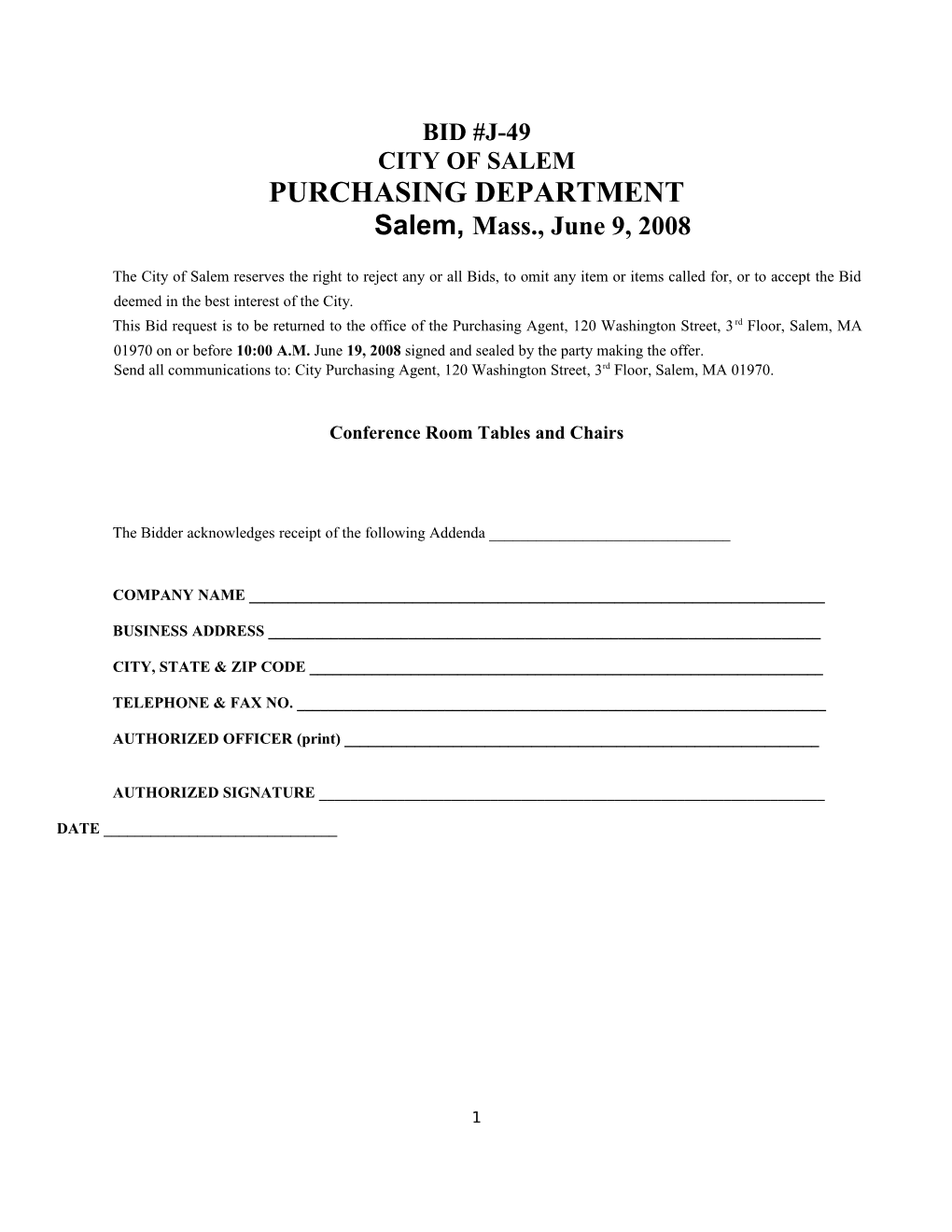 Purchasing Department