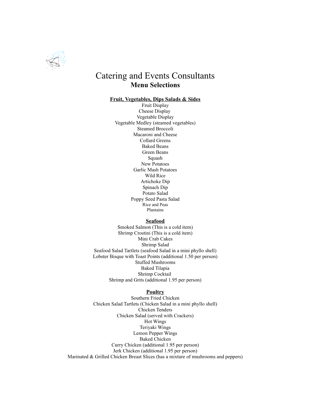 Catering and Events Consultants