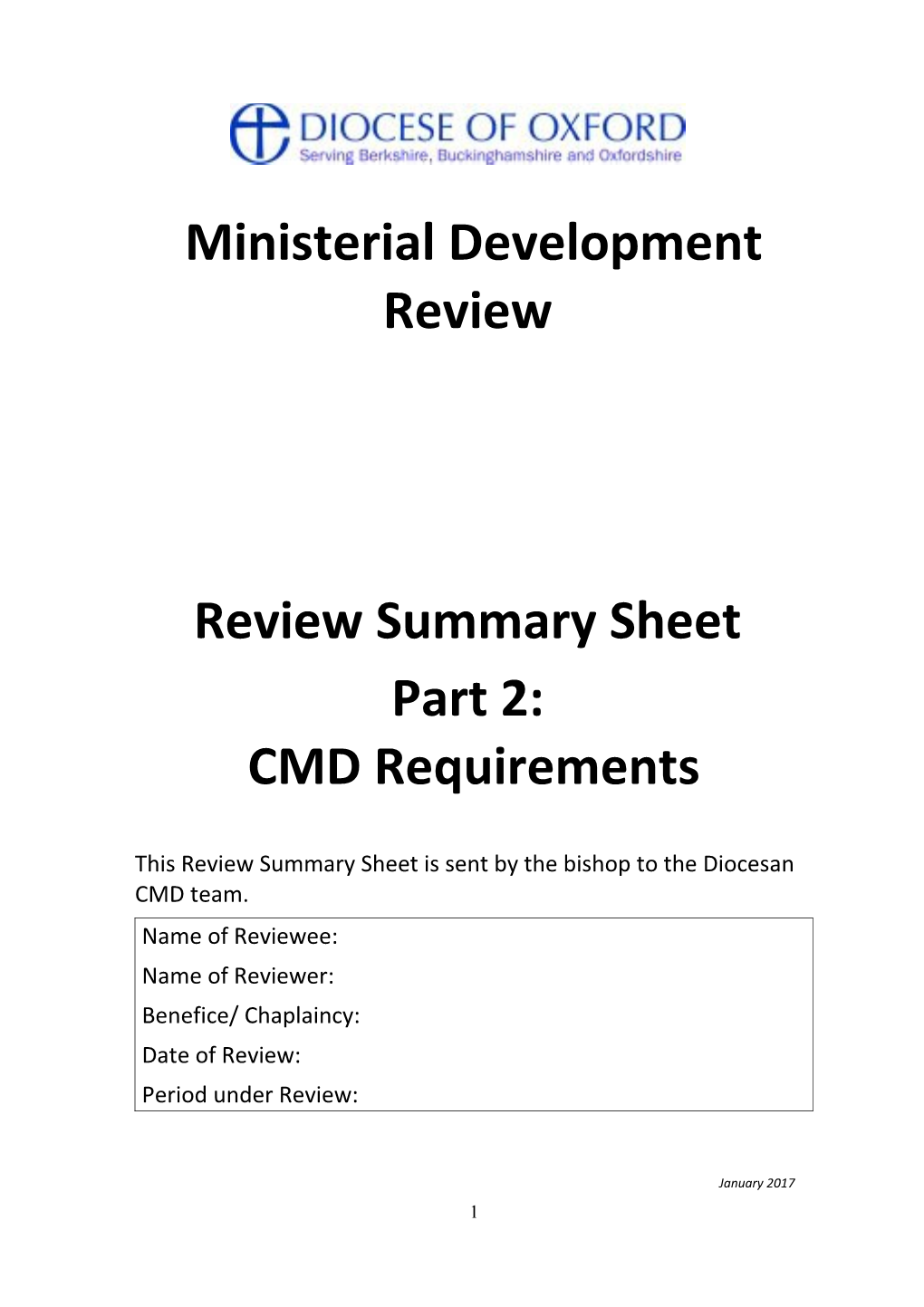 Ministerial Development Review Handbook