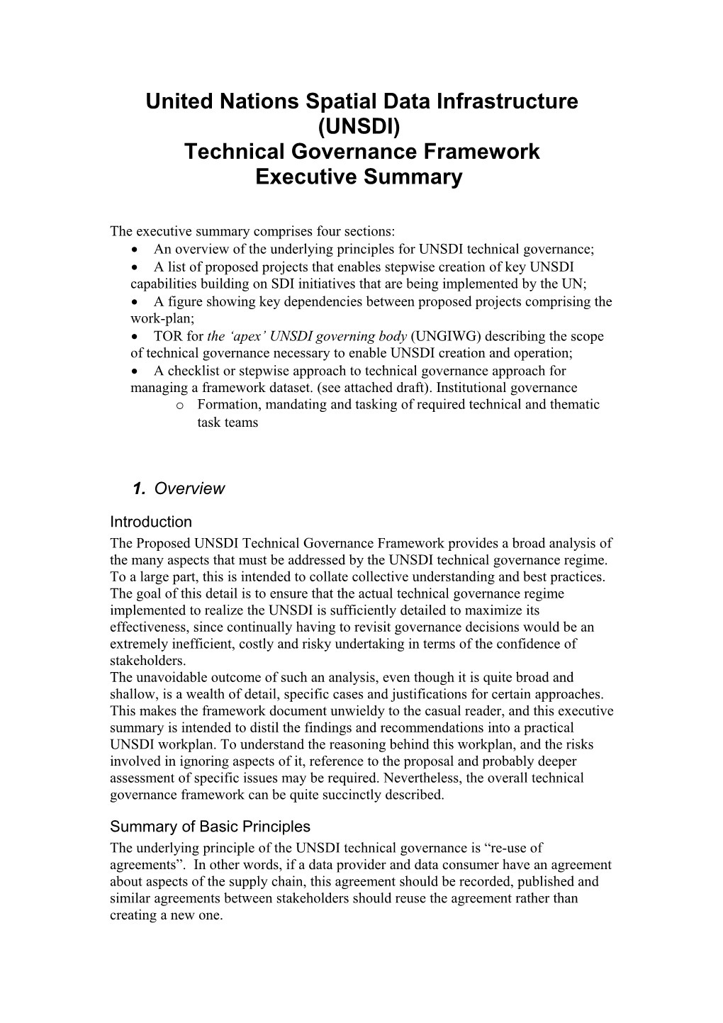 Governance Framework for Framework Data Sets