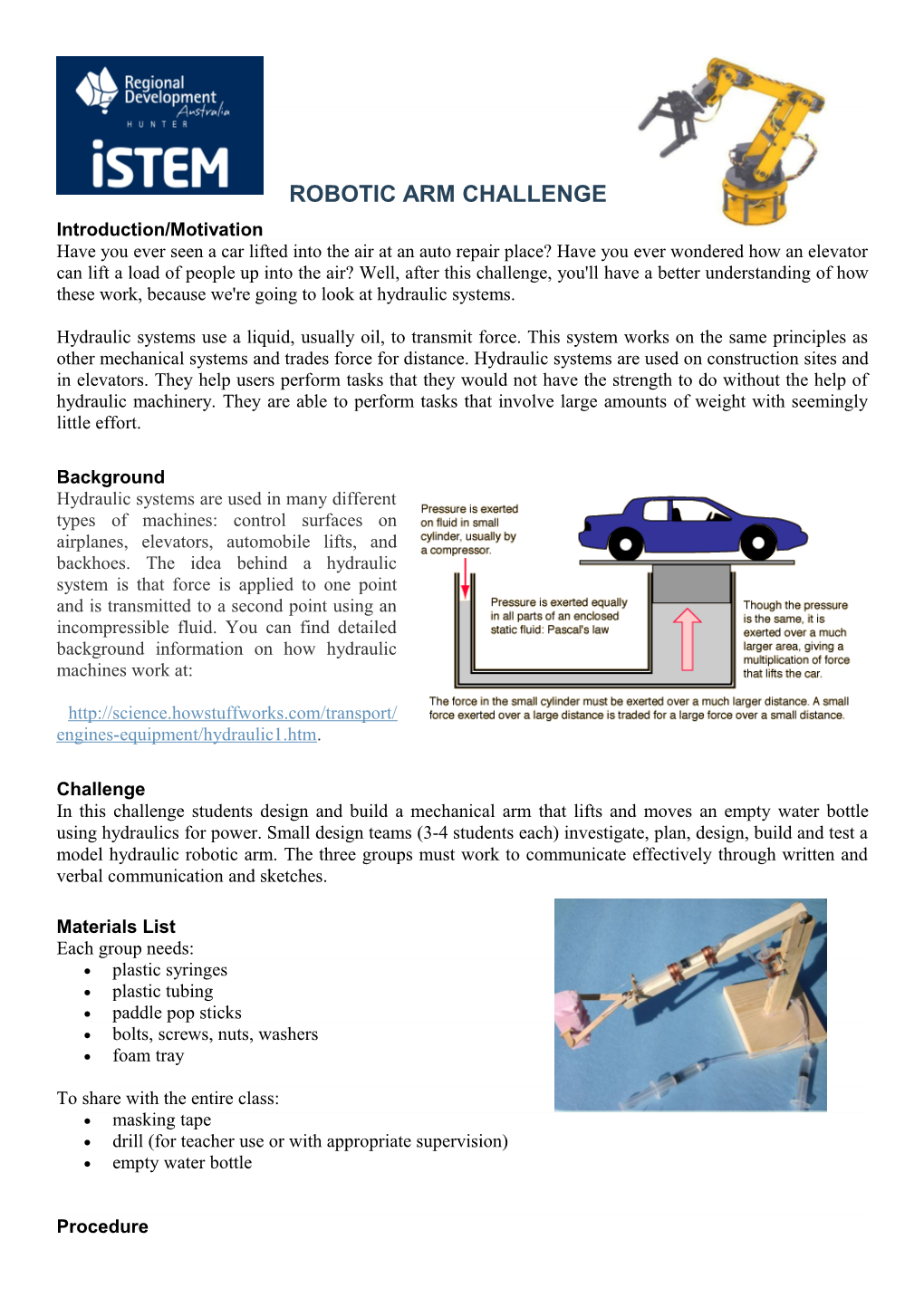 Robotic Arm Challenge