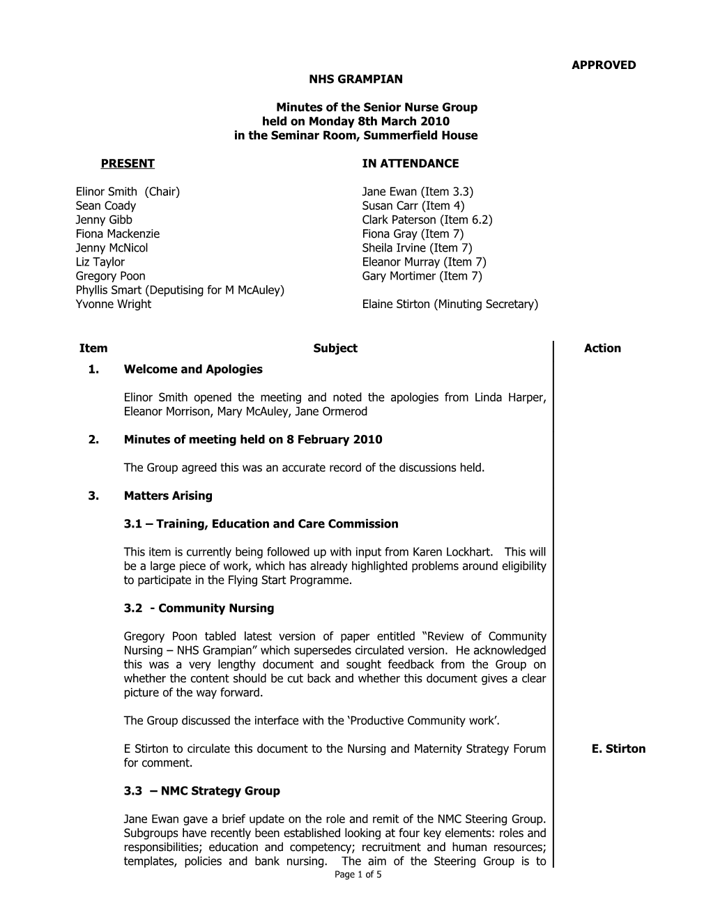 Minutes of NHS Grampian Audit Committee