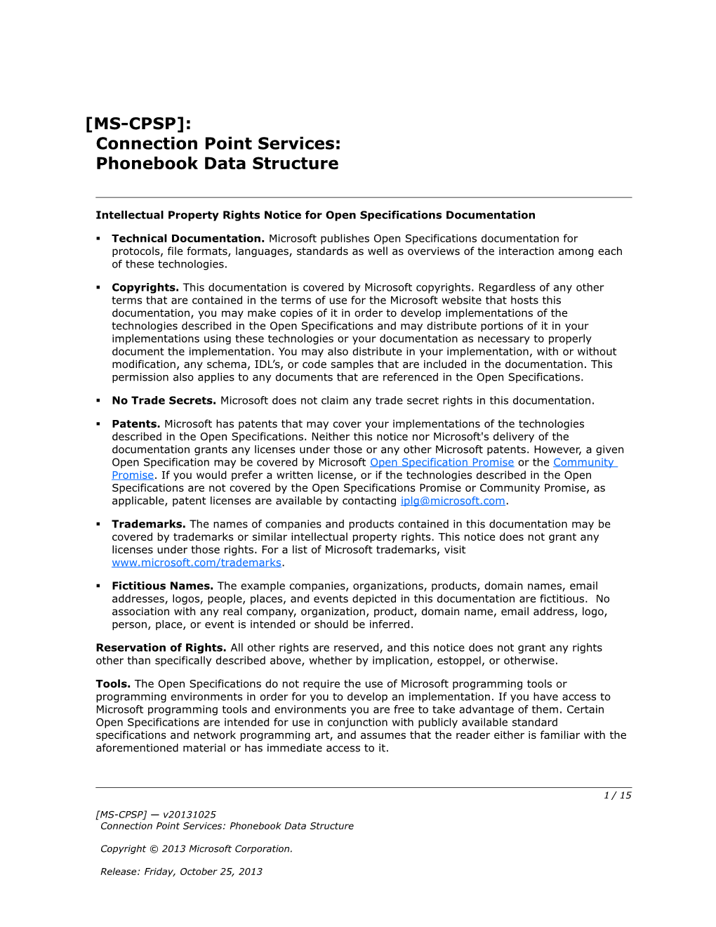 Intellectual Property Rights Notice for Open Specifications Documentation s34