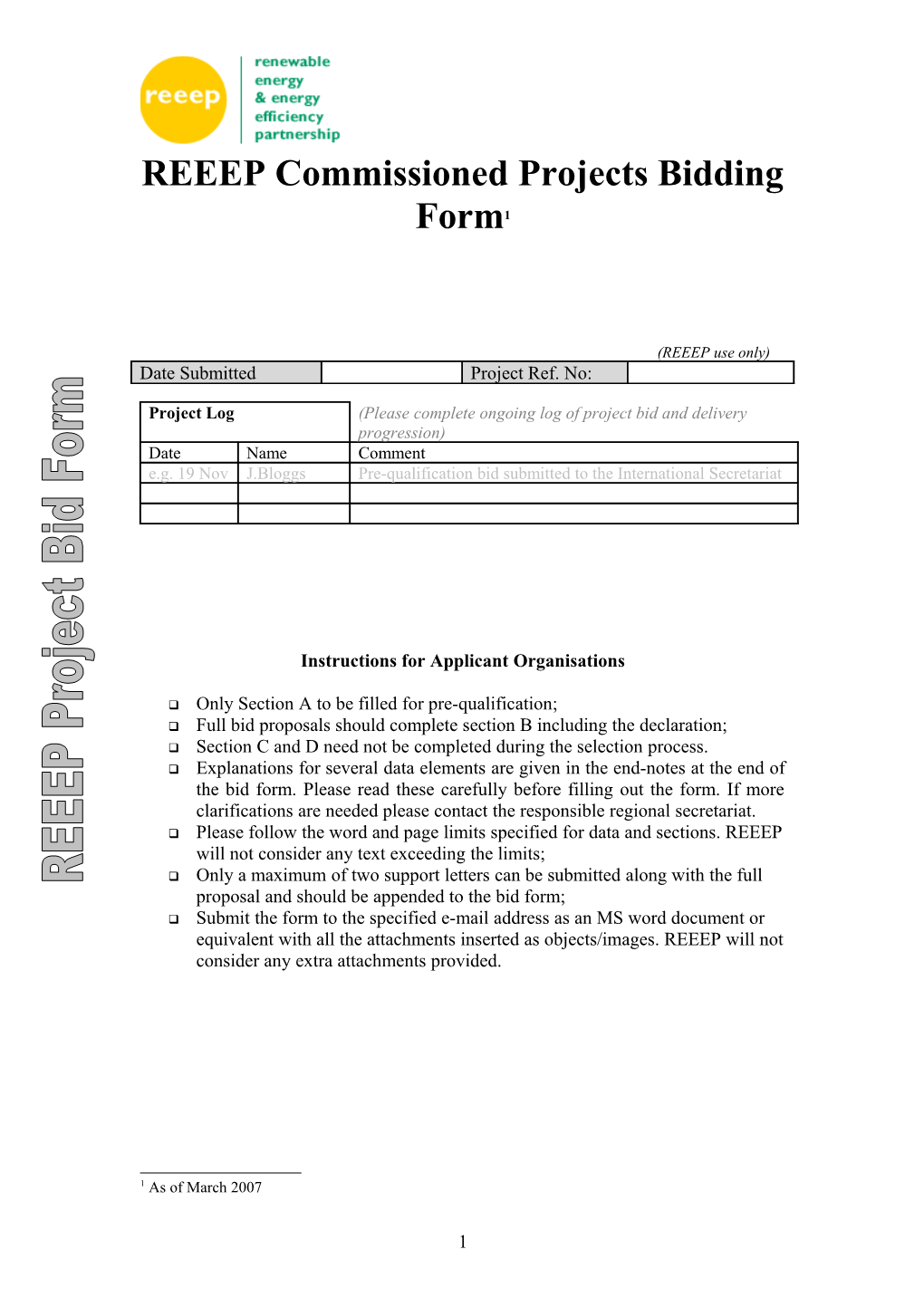 Project Proposal Form (Proposed)