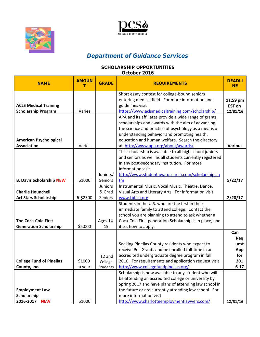 Department of Guidance Services s1