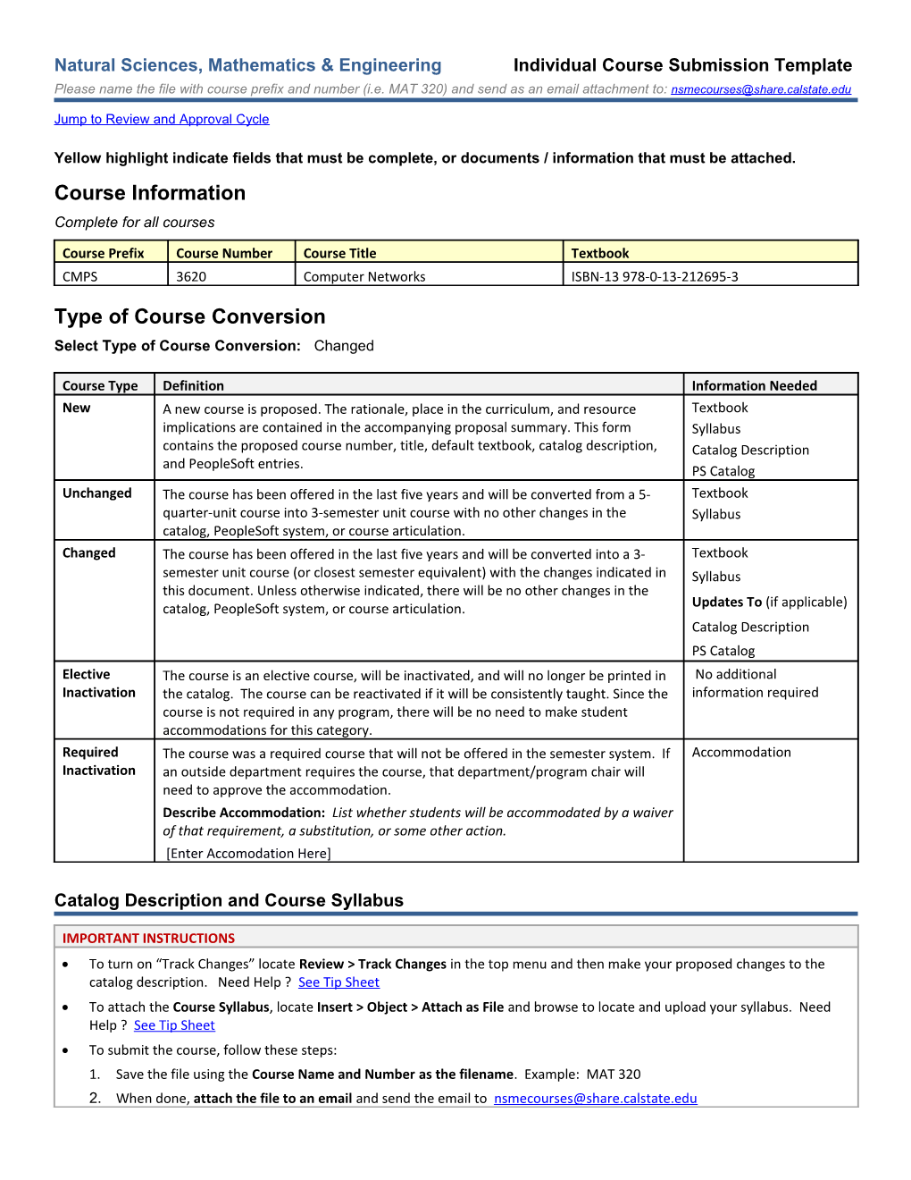 Natural Sciences, Mathematics & Engineering Individual Course Submission Template s3