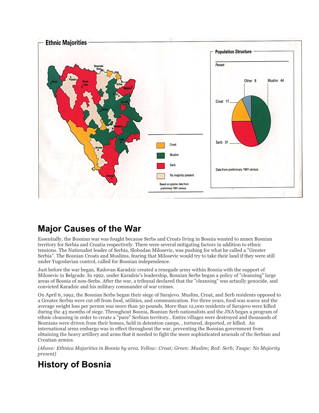 Major Causes of the War