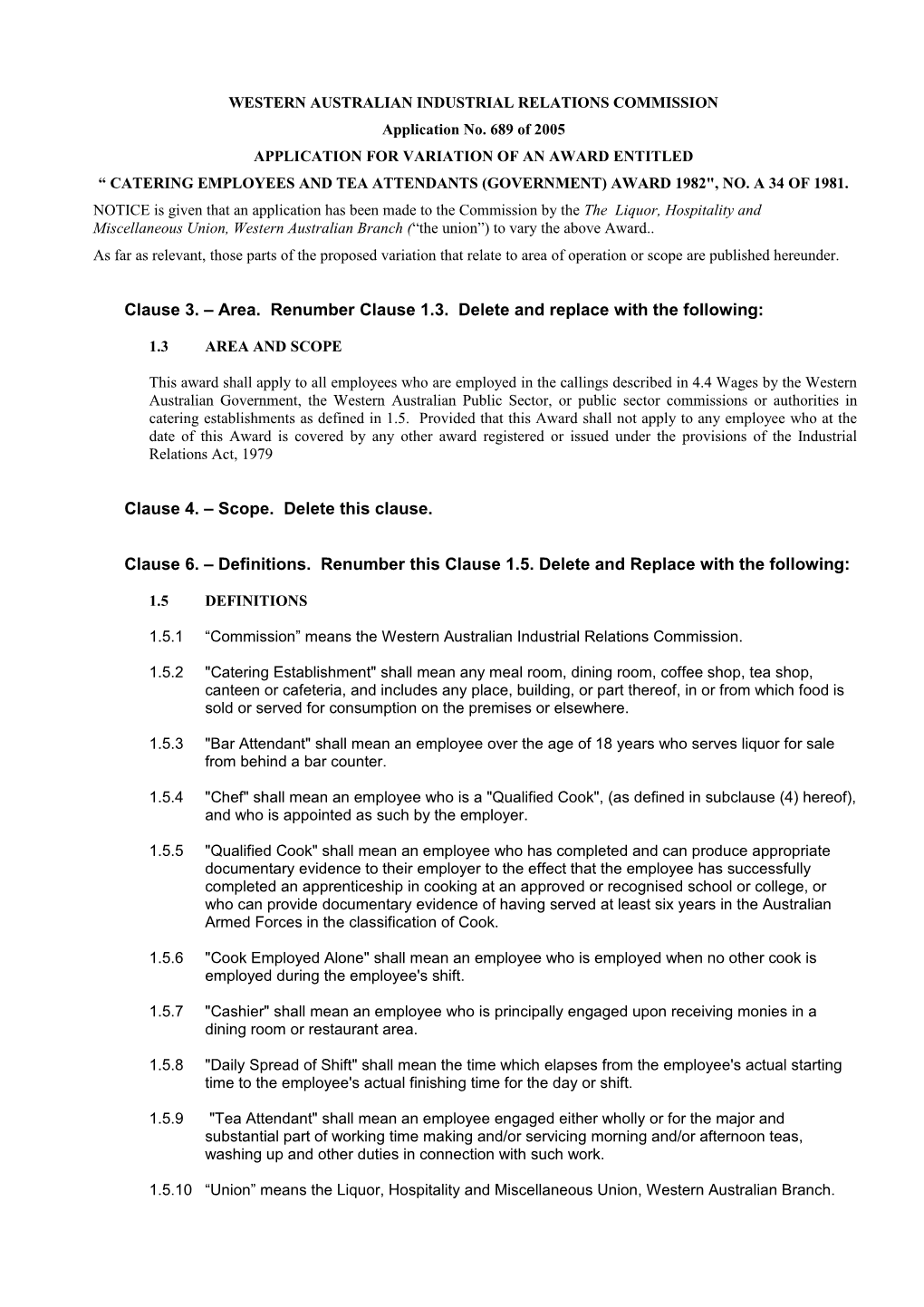 Western Australianindustrial Relations Commission