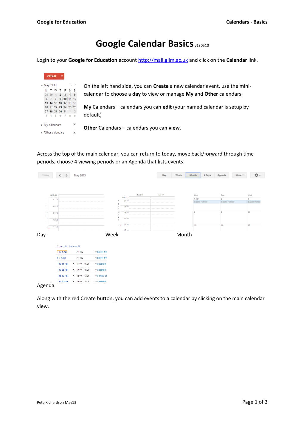 Google for Educationcalendars - Basics