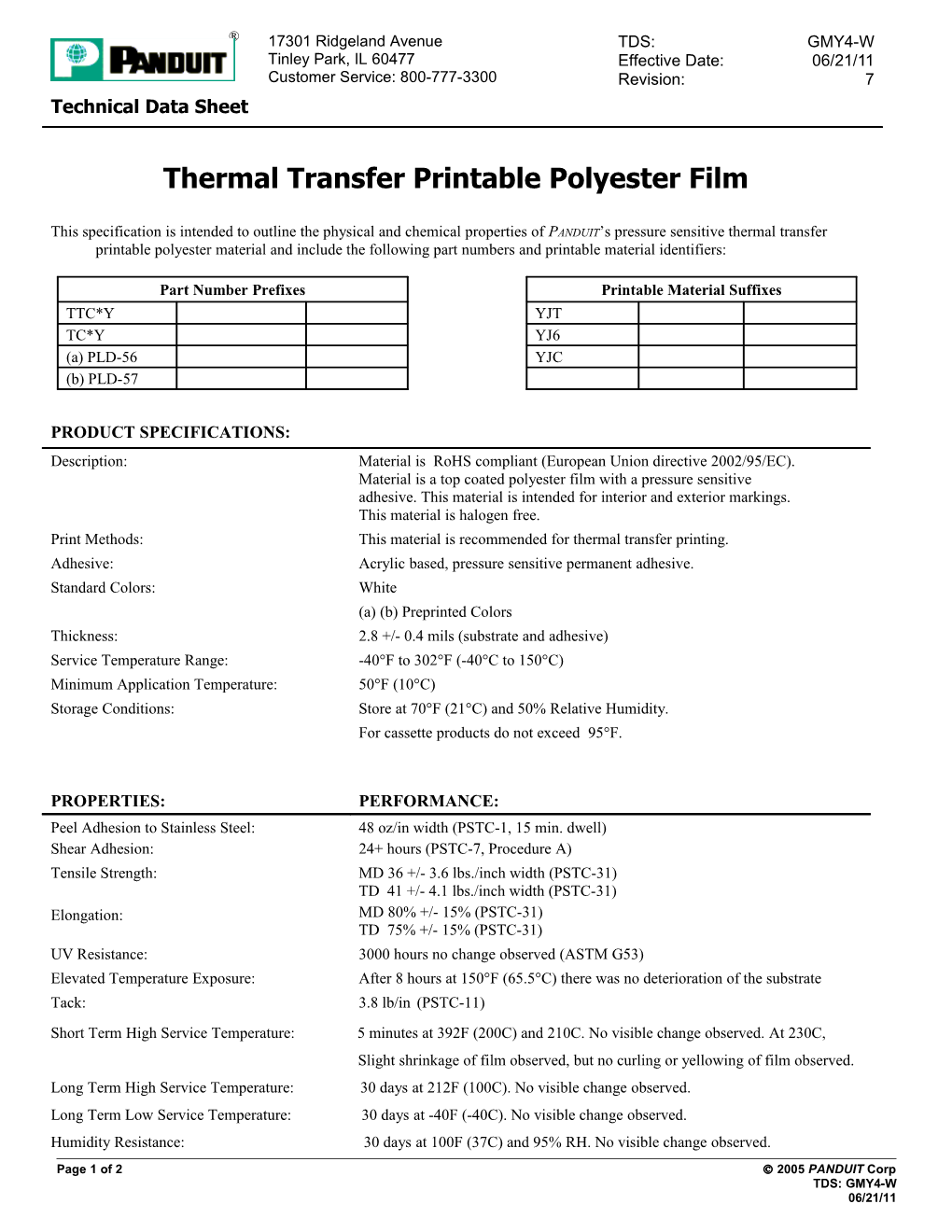 Technical Data Sheet s2