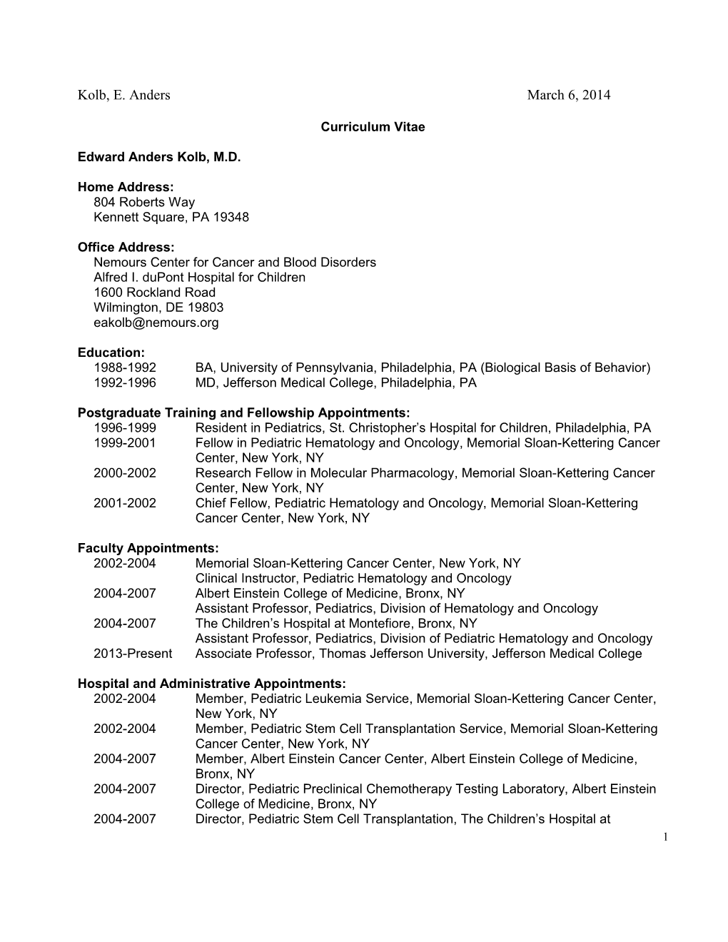 Curriculum Vitae s158