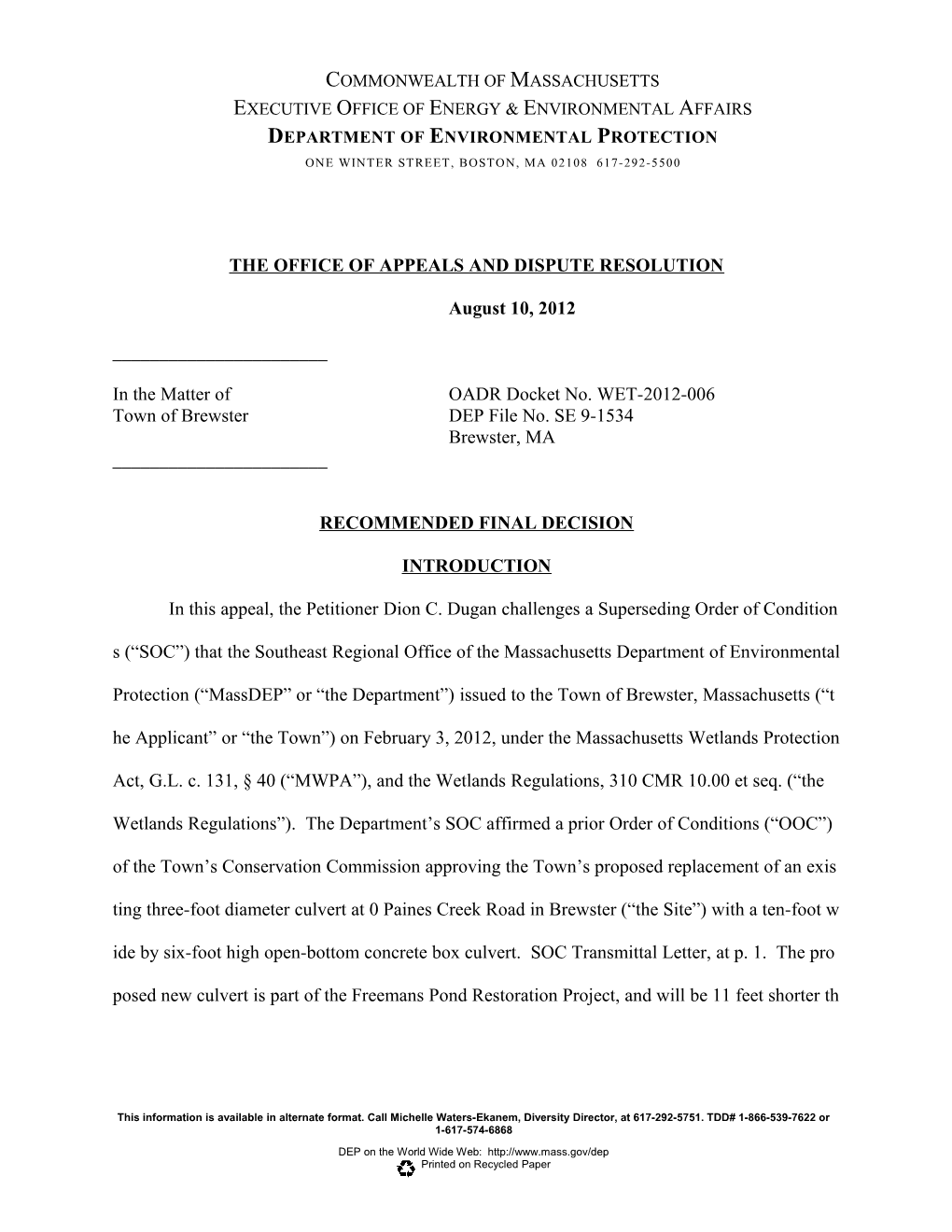 The Office of Appeals and Dispute Resolution s1