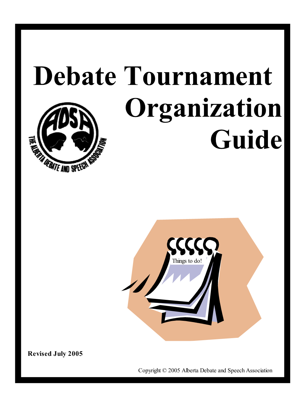 Debate Tourn. Organ. Guide