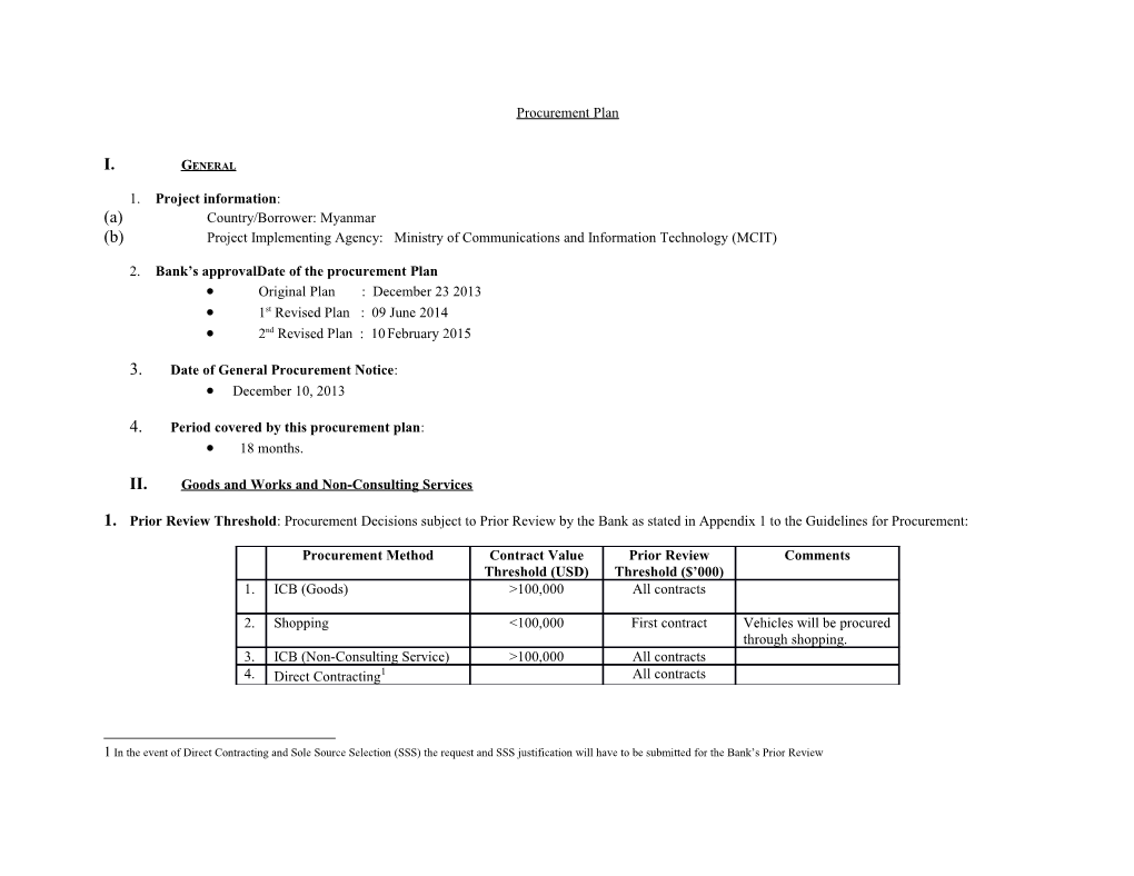 B) Project Implementing Agency: Ministry of Communications and Information Technology (MCIT