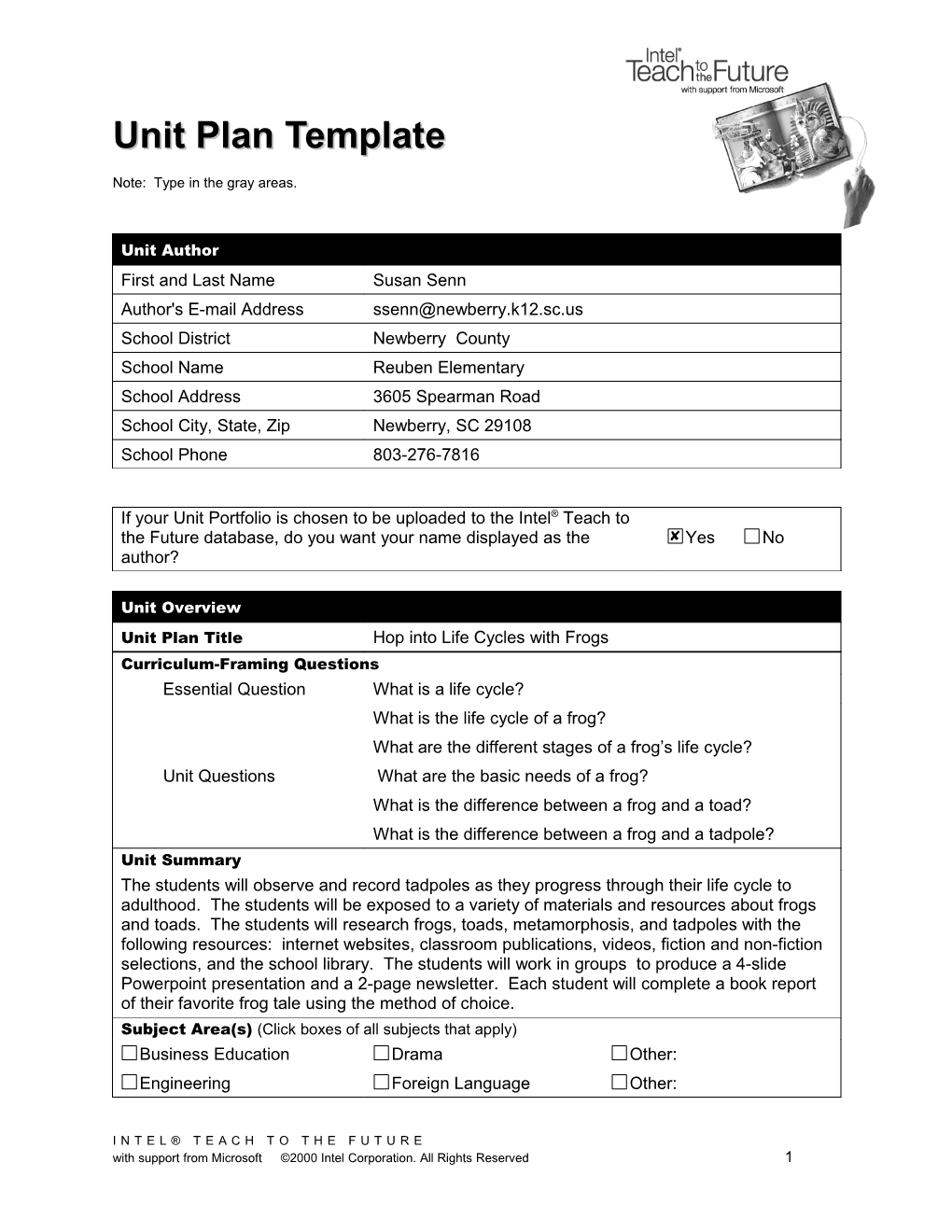 Unit Plan Template s40