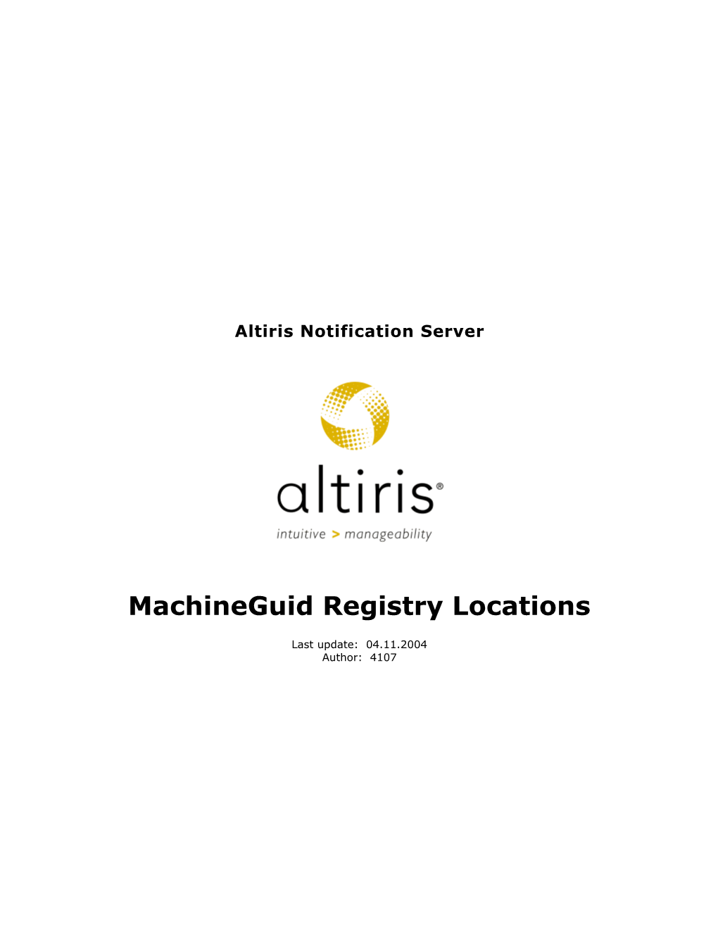 Altiris Notification Server