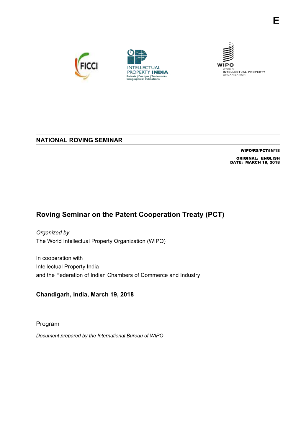 Roving Seminar on the Patent Cooperation Treaty (PCT)