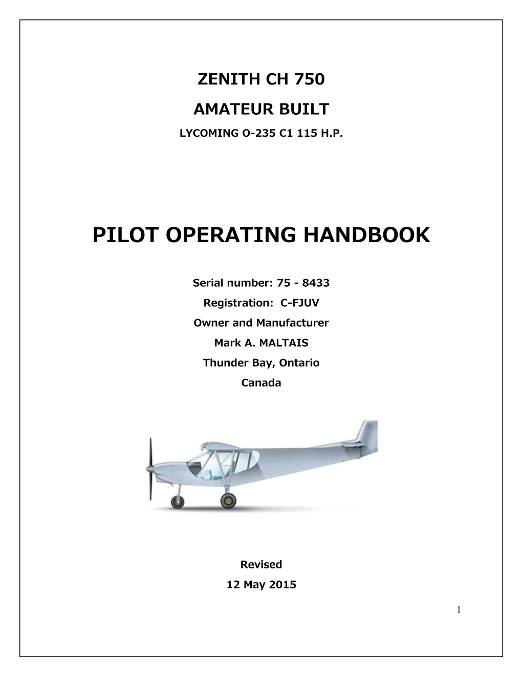 Pilot Operating Handbook