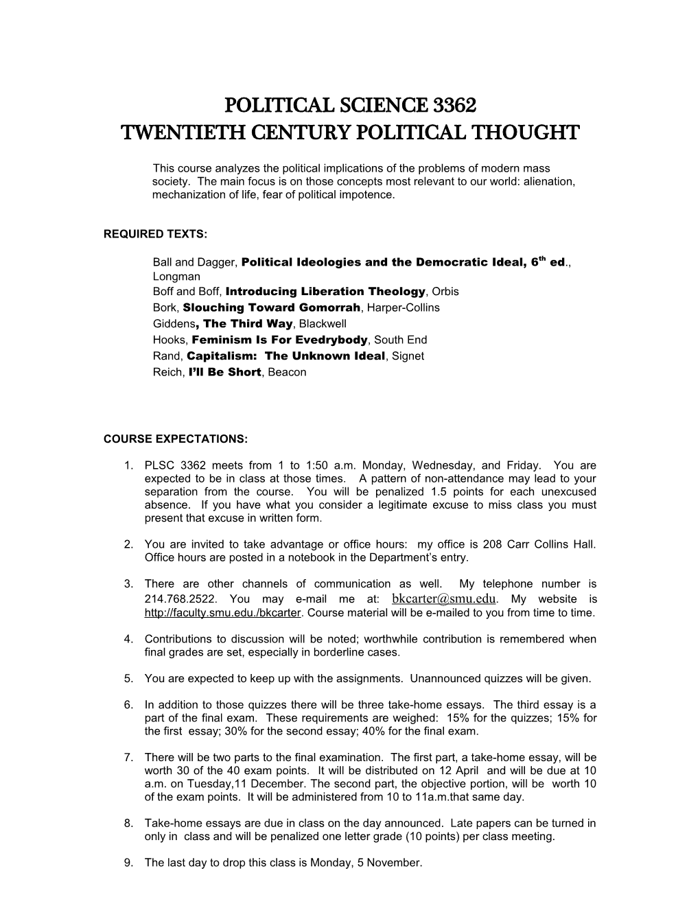 Twentieth Century Political Thought