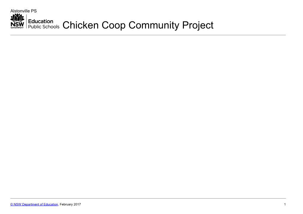 Alstonville Public School Chicken Coop Community Project